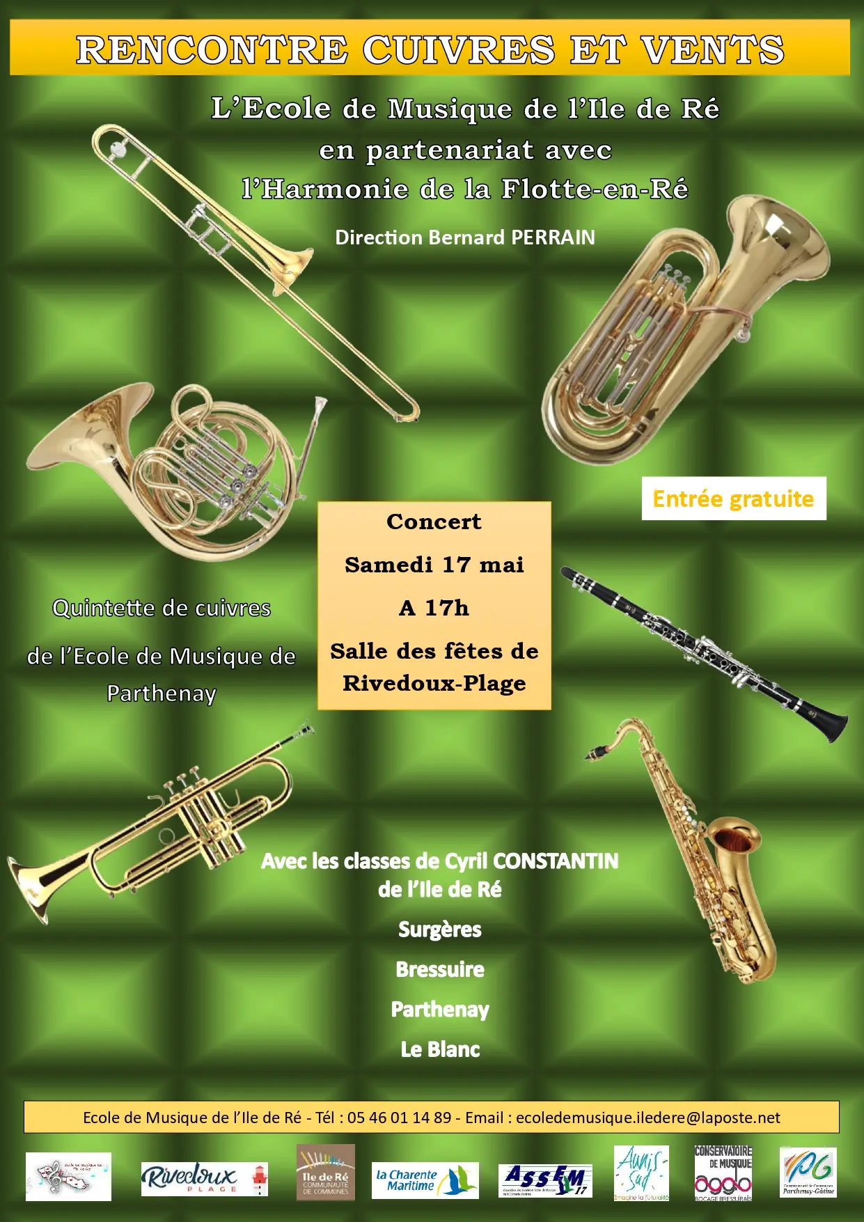 Concert - Rencontre cuivres er vents_Rivedoux-Plage