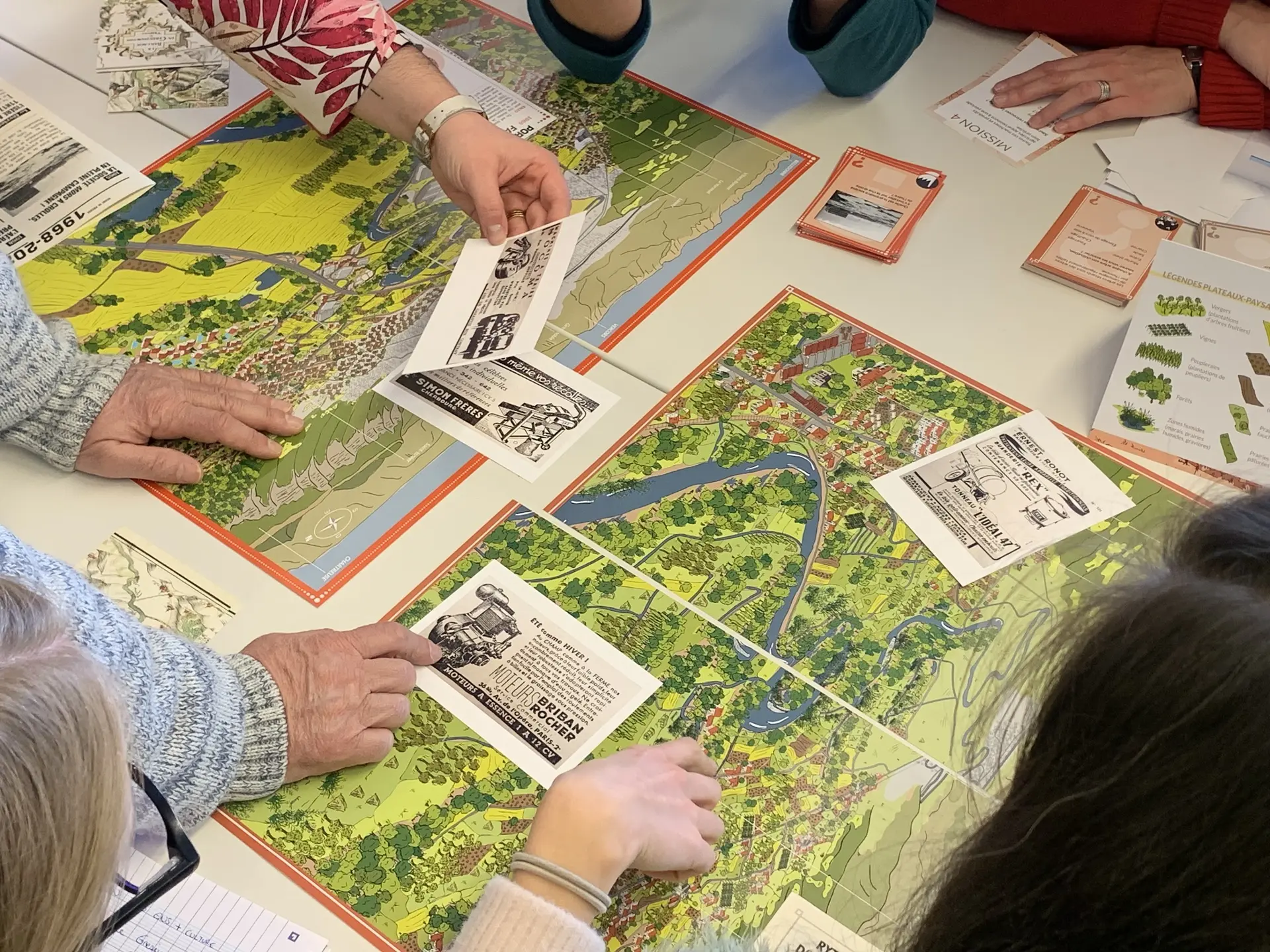 Plateau, cartes questions du jeu Le Grésivaudan au fil l'eau au fil du temps