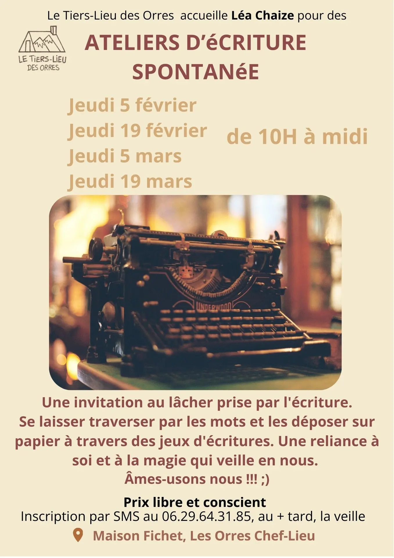 Atelier écriture spontanée au Tiers-lieu_Les Orres