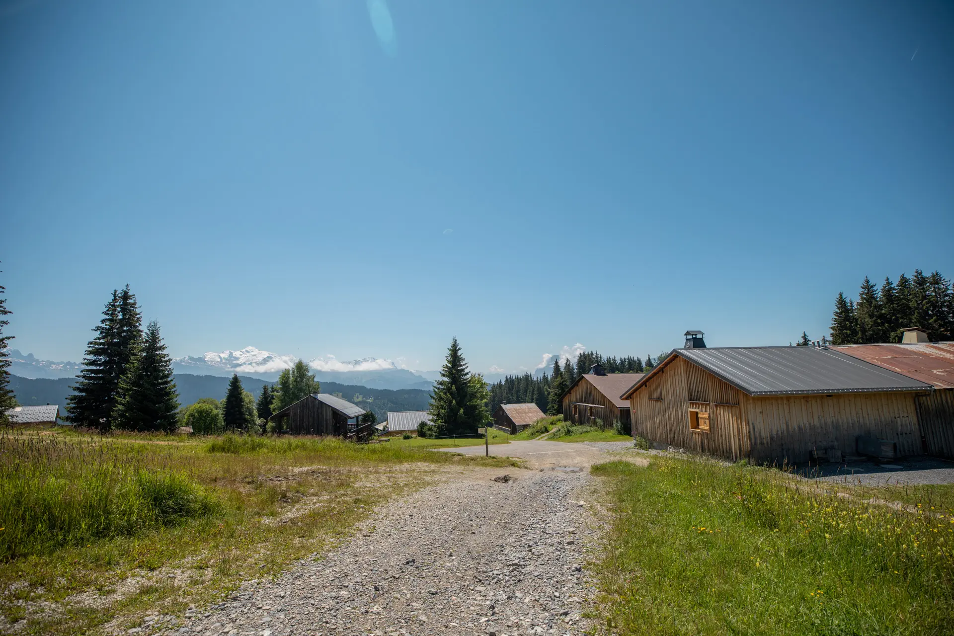 Mont Blanc et Chalets