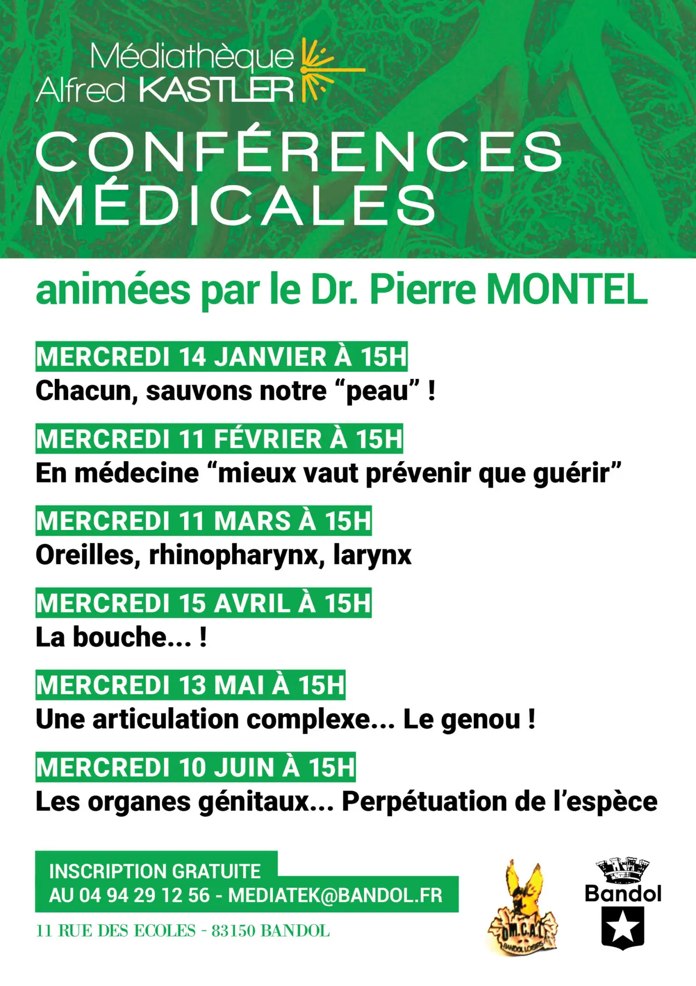 Programme conférences médicales OMCAL 2026