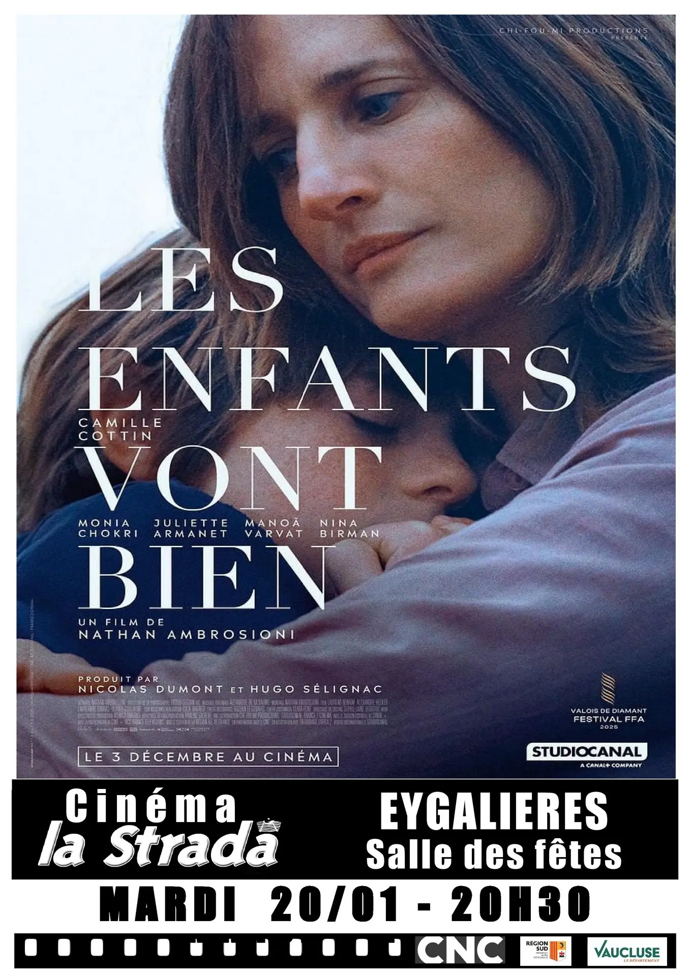 Cinéma La Strada Projections de films Eygalières Les enfants vont bien 20.01.26