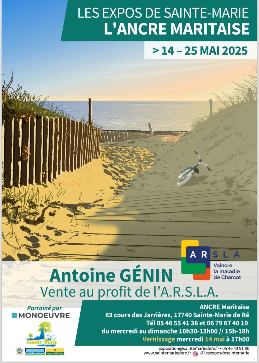 Exposition d'Antoine Génin à l'Ancre maritaise - Vente au profit de l'A.R.S..LA_Sainte-Marie-de-Ré