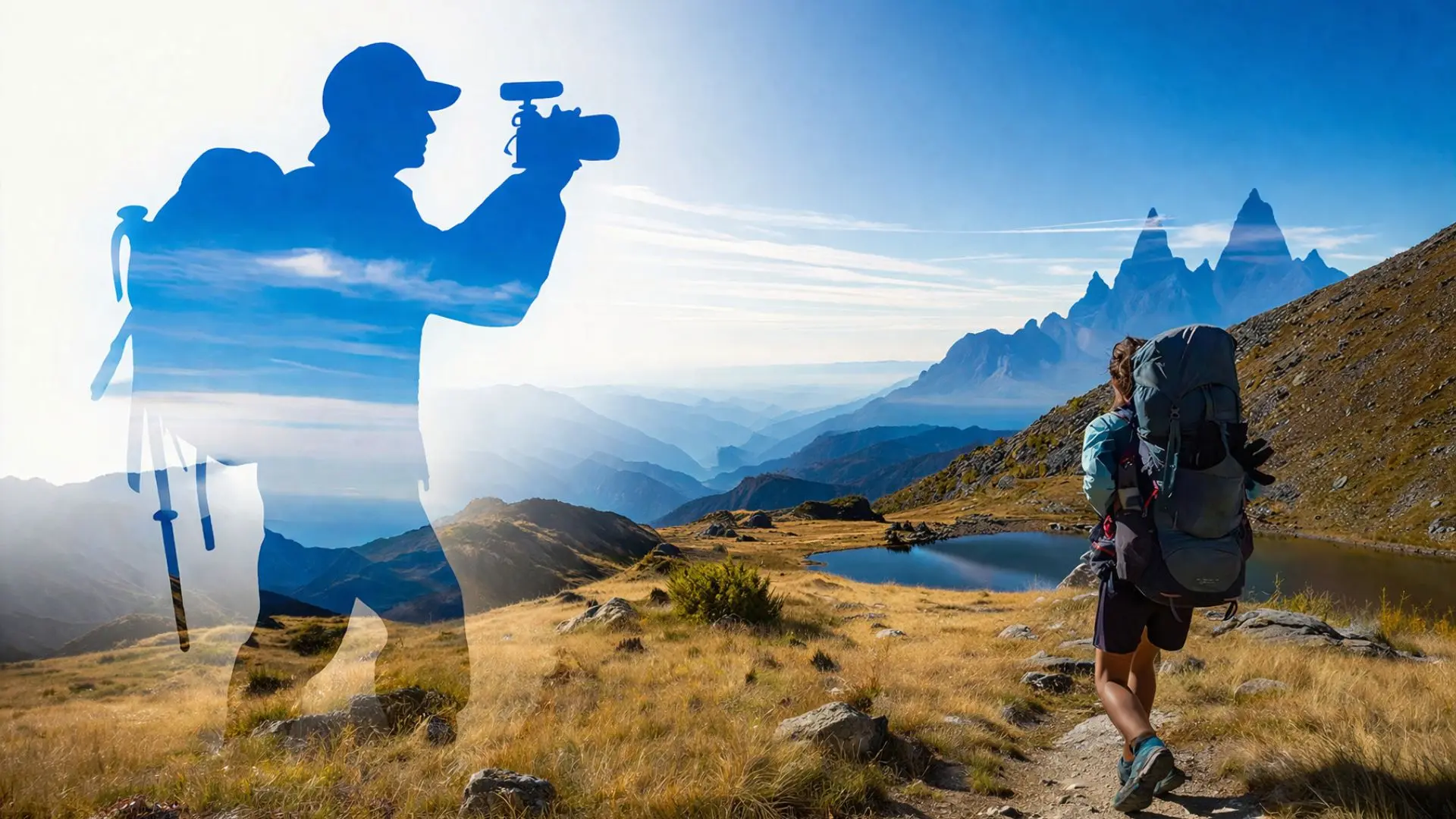 personne se baladant avec quelqu'un qui film