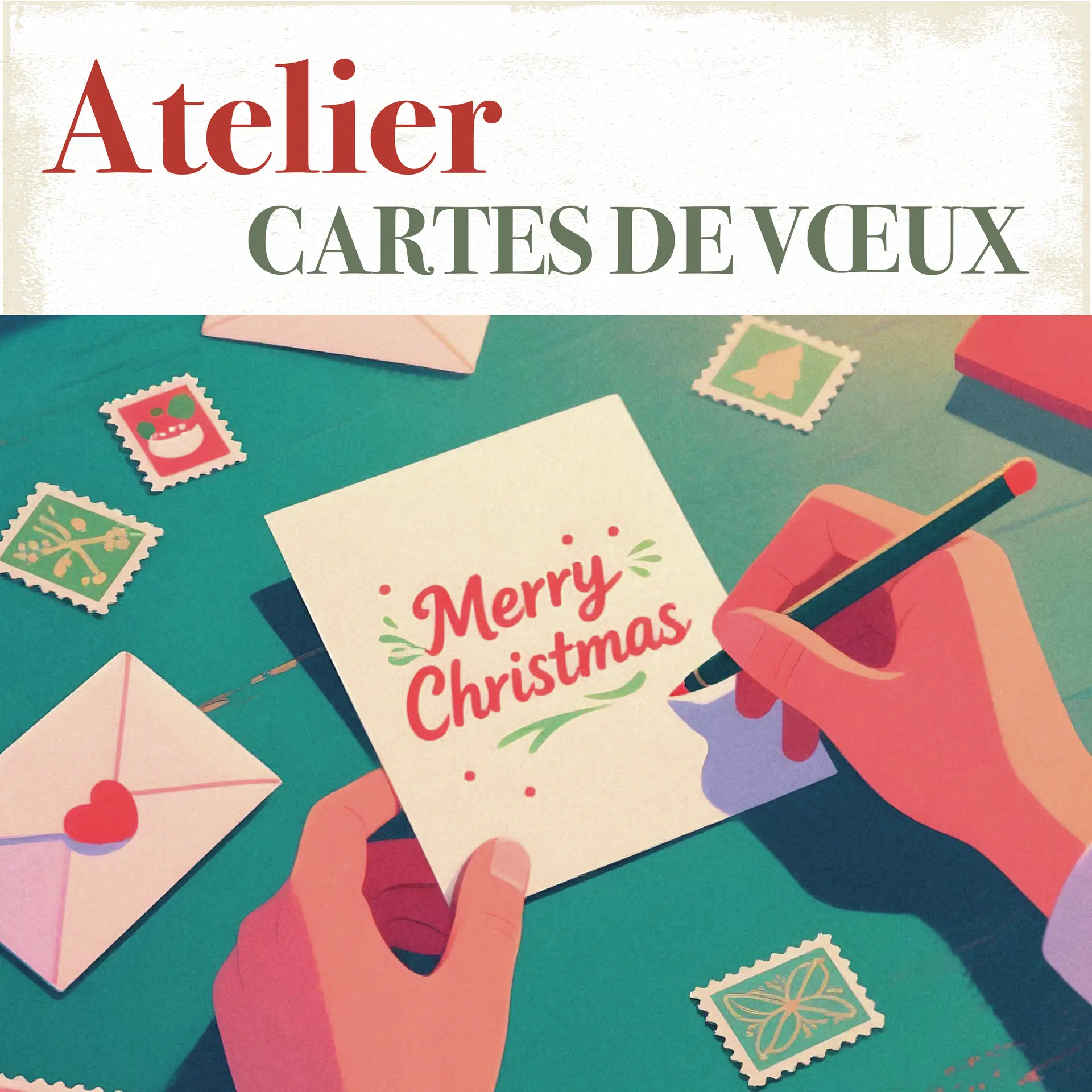 Atelier créatif cartes de vœux