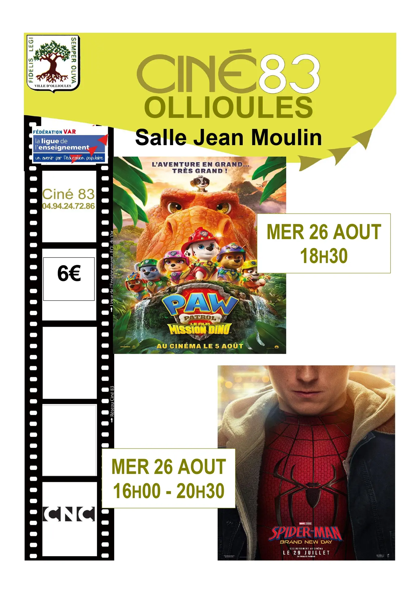 Ciné 83 : projection du film Paw Patrol - Mission Dino