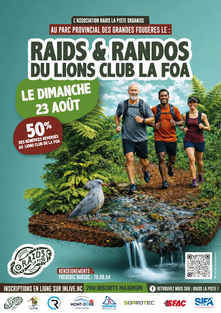 Affiche Raid & Randos du Lion club La Foa