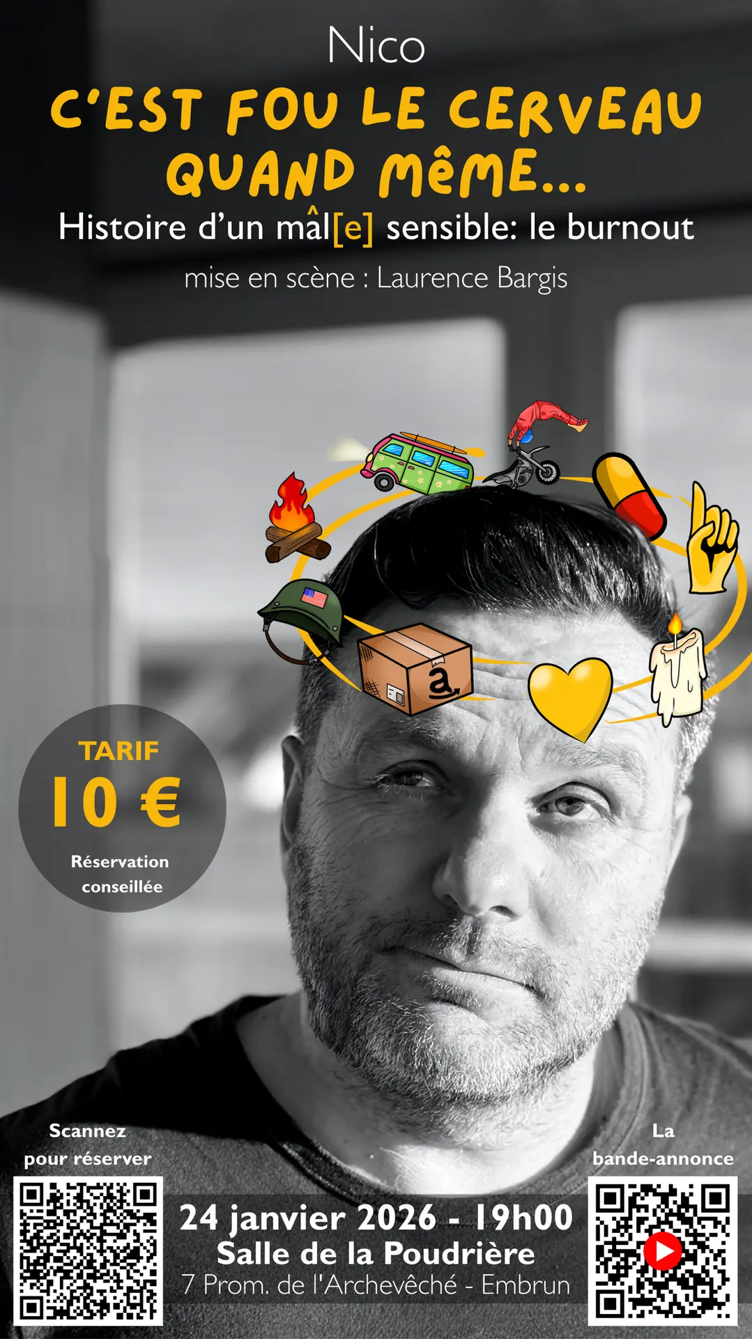 One Man Show C'est fou le cerveau quand même EMBRUN