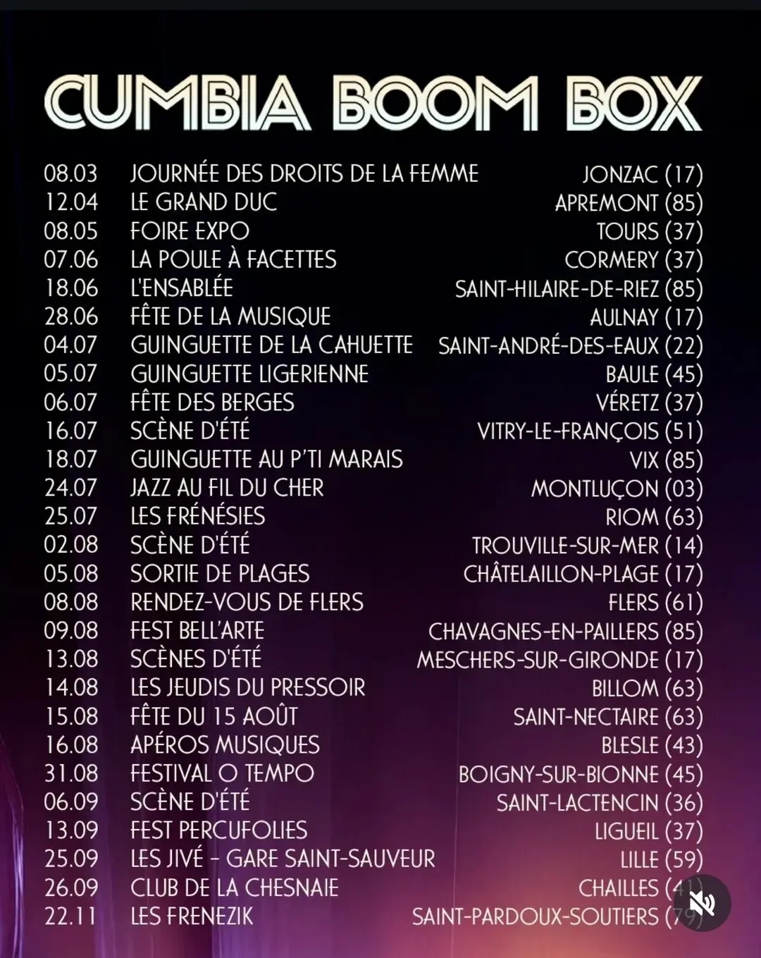 Concert de Cumbia Boom Box à l'occasion du festival Sorties de plage à Châtelaillon-Plage