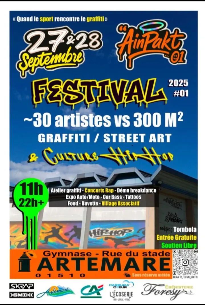 Festival AinPakt01 : graffiti, street art et culture hip hop_Artemare