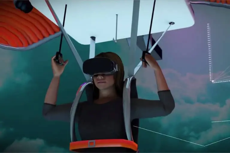 Animation Réalité virtuelle  : Simulateur de parapente et de speeriding_Morzine