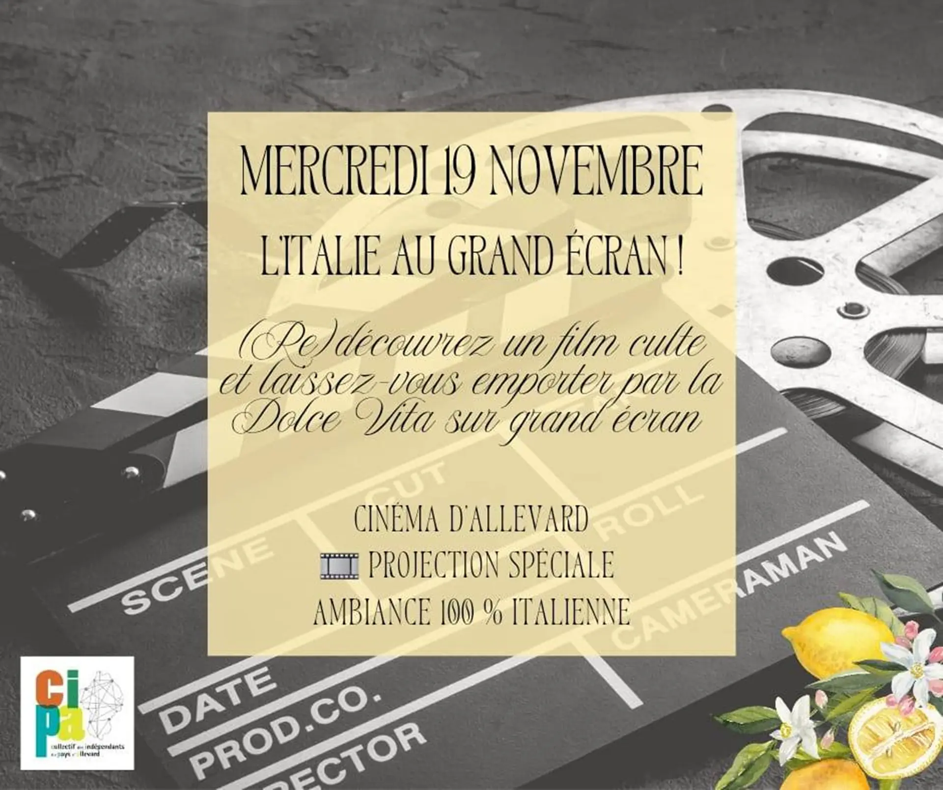 L'Italie au grand écran - Les journées italiennes dans le pays d'Allevard