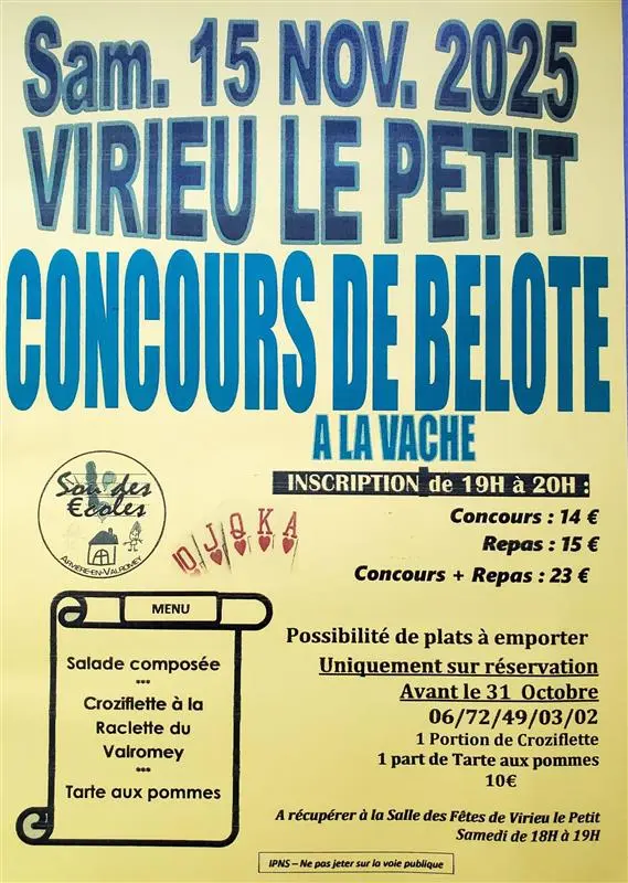 Concours de belote à la vache à Virieu le Petit_Arvière-en-Valromey