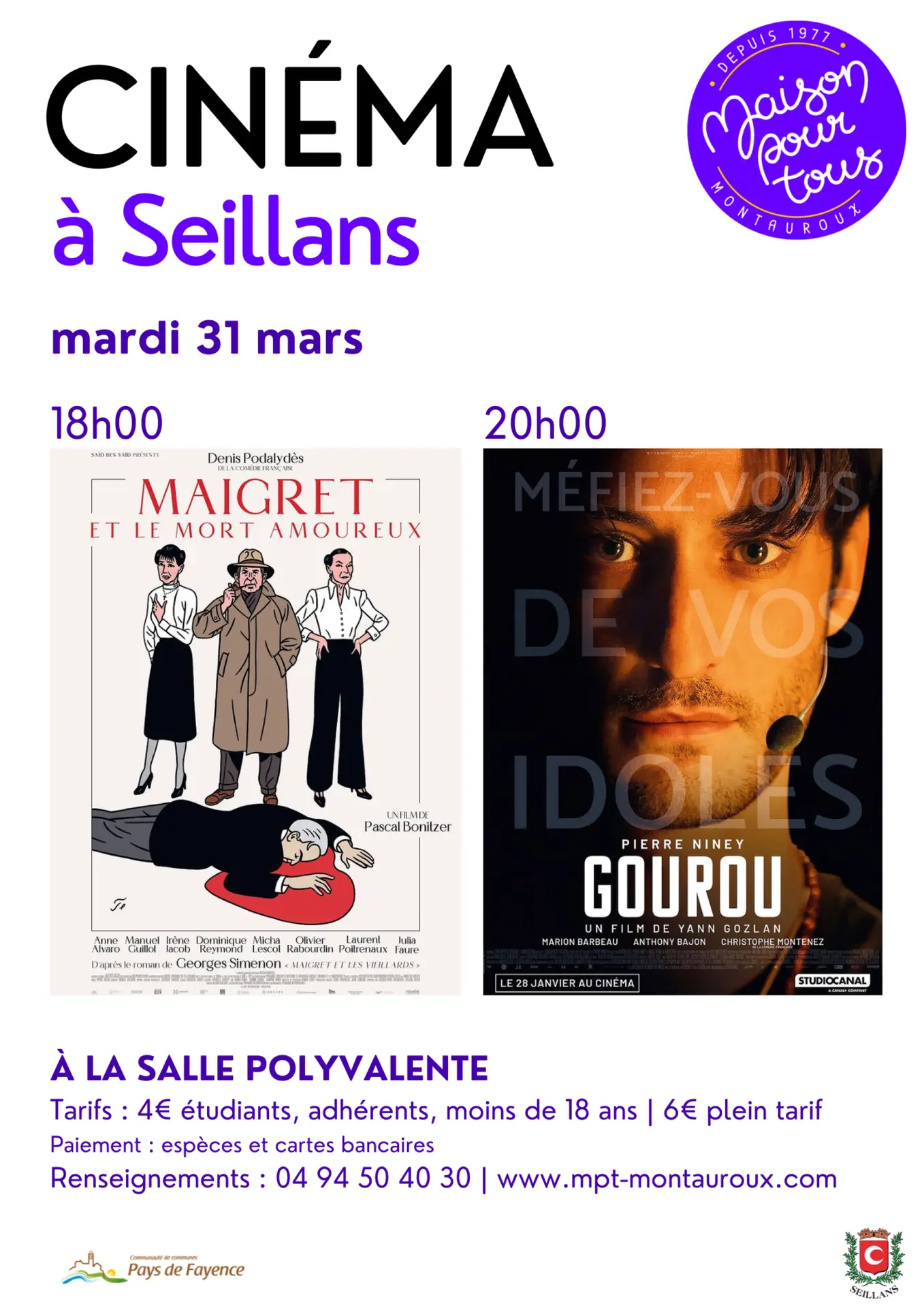 2 séances salle polyvalente