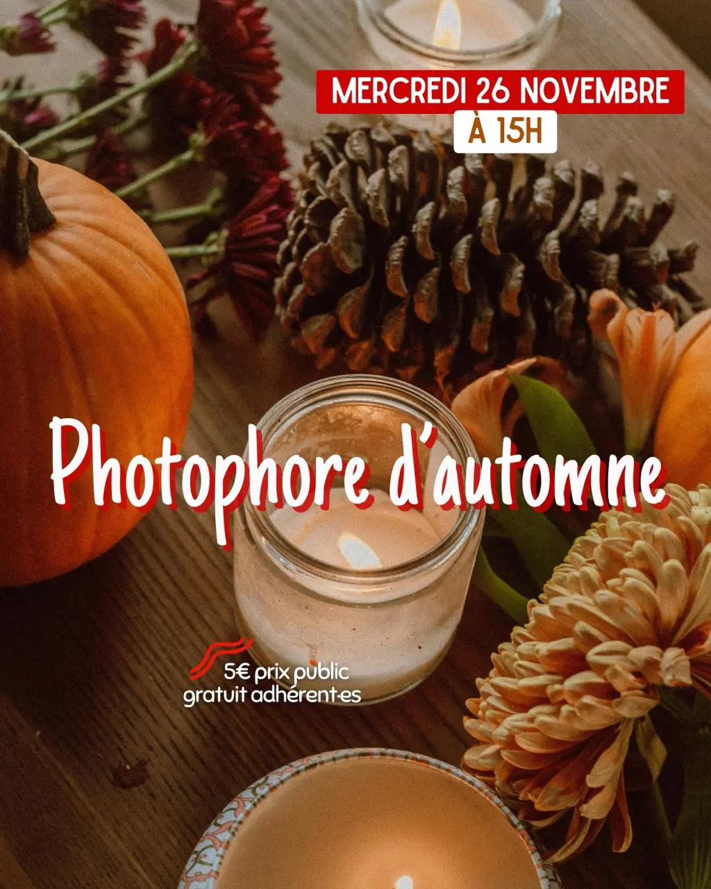 Taller creativo: portavelas otoñal_La Couarde-sur-Mer