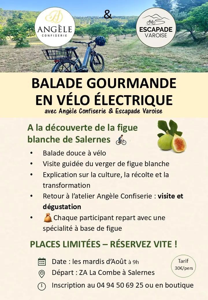 Balade gourmande en vélo électrique - Angèle Confiserie