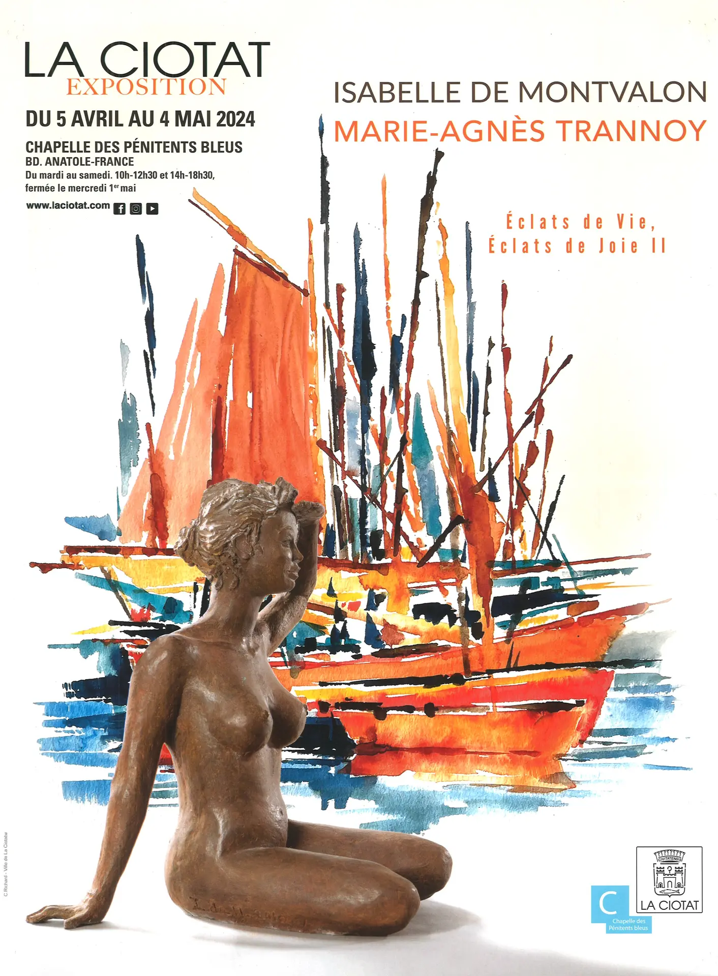 Exposition d'aquarelles de Marie-Agnès Trannoy et de sculptures en bronze d'Isabelle De Montvalon