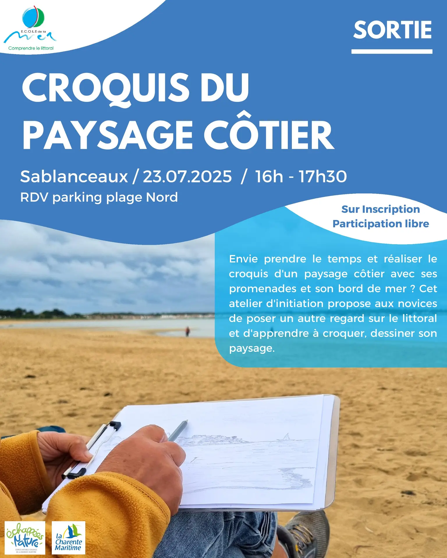 Croquis du paysage côtier