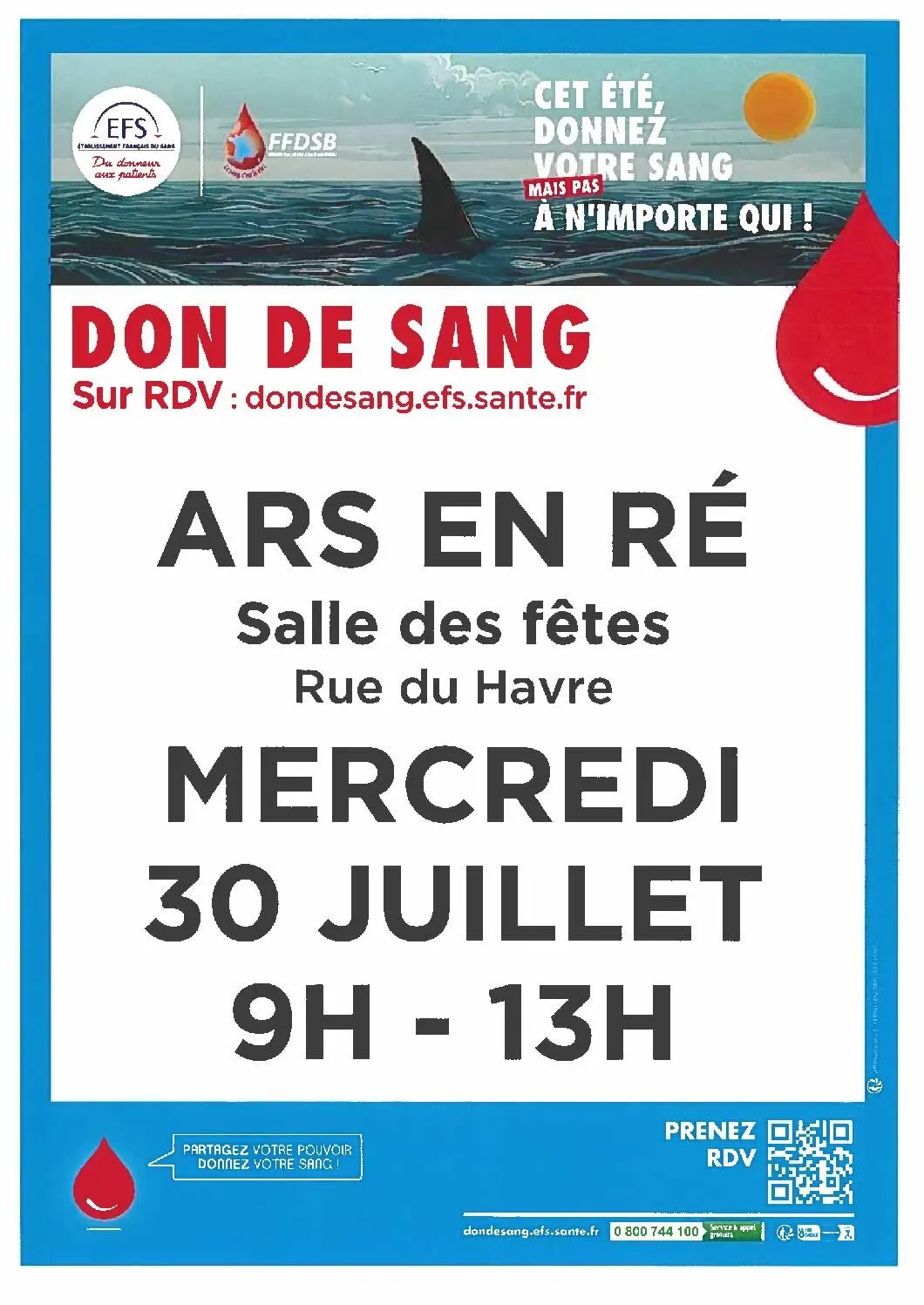 Don du sang à Ars-en-Ré