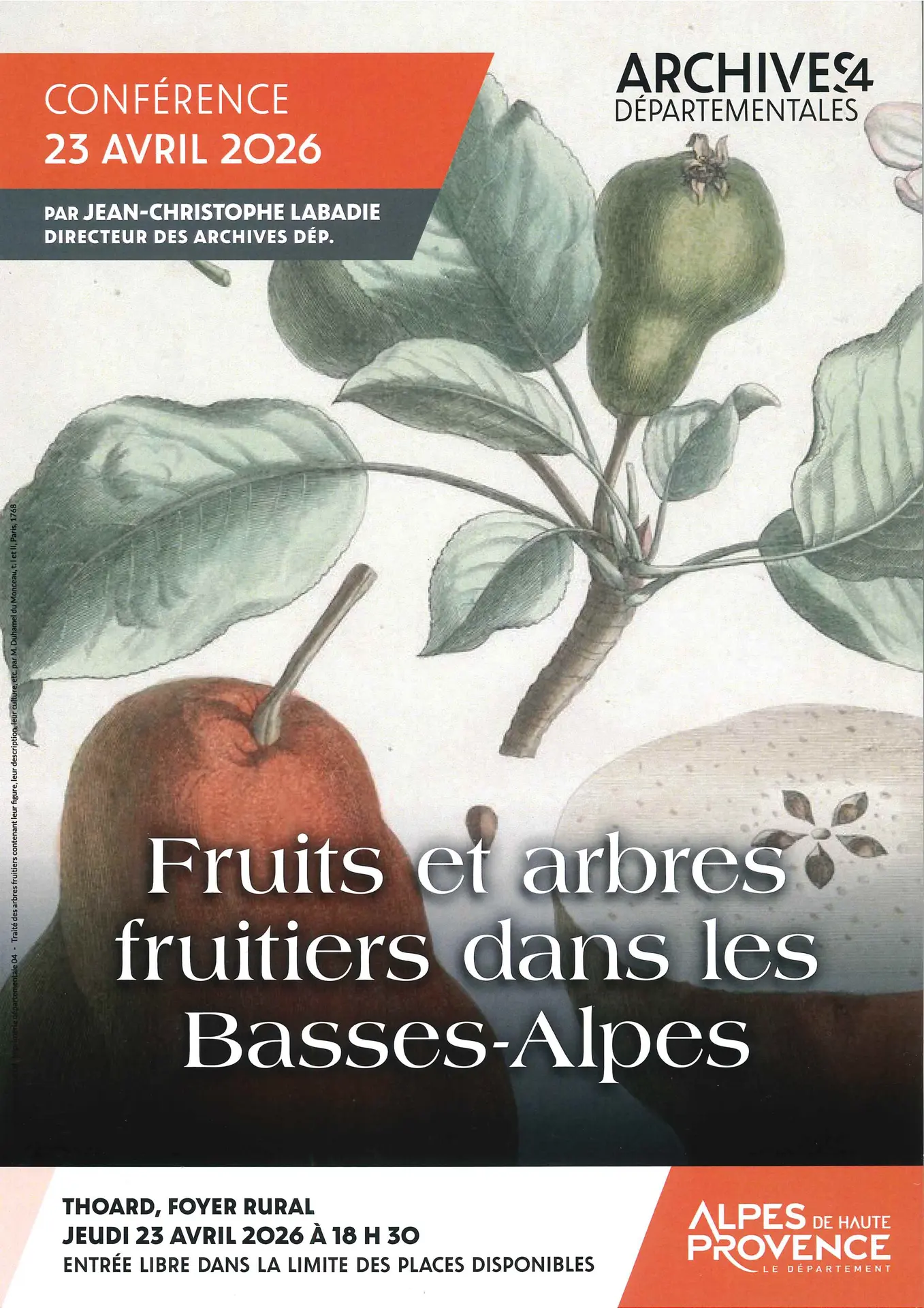 Conférence : Fruits et arbres fruitiers dans les Basses-Alpes