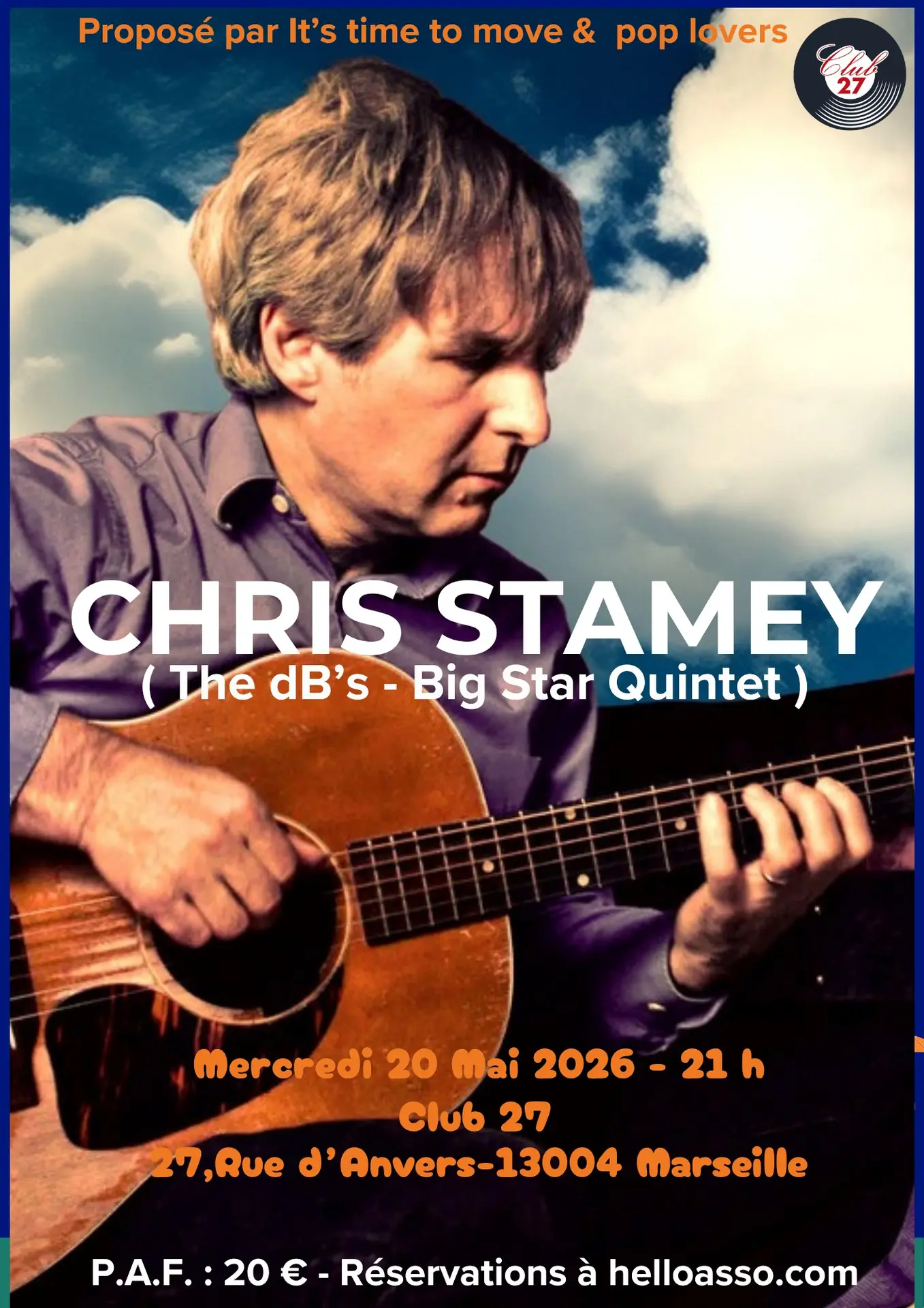 Concert Chris Stamey au Club 27