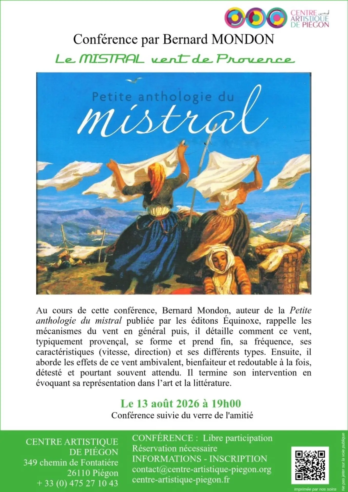 Conférence de Bernard Mondon