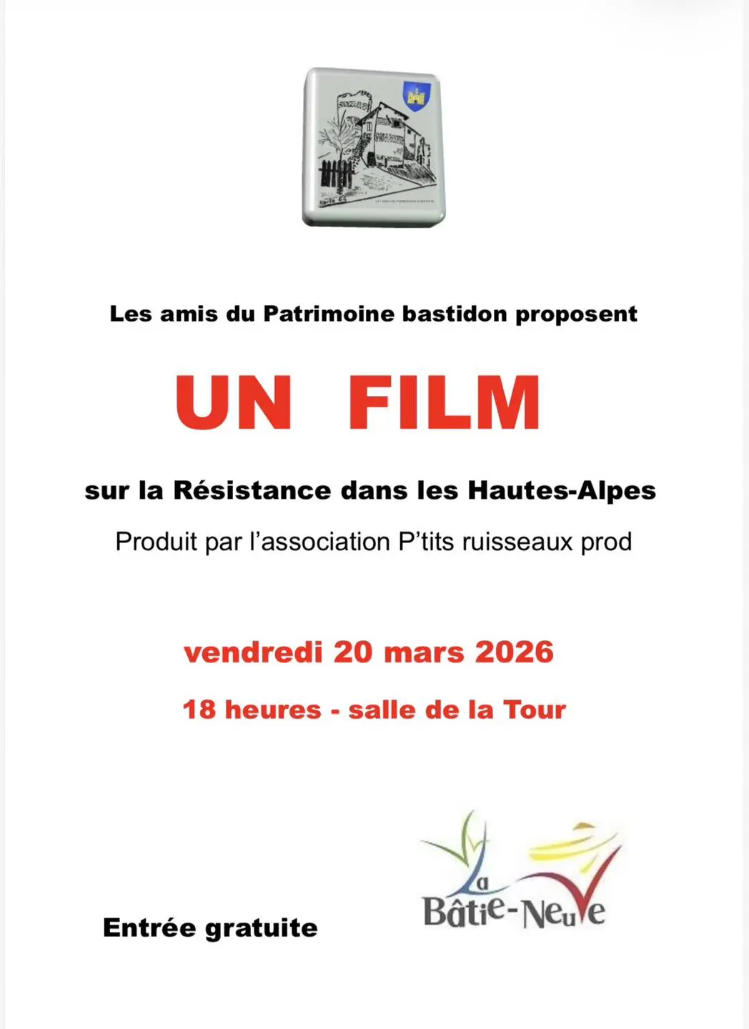 Projection documentaire Les Éclaireurs de la Résistance Haute-Alpine_La Bâtie-Neuve