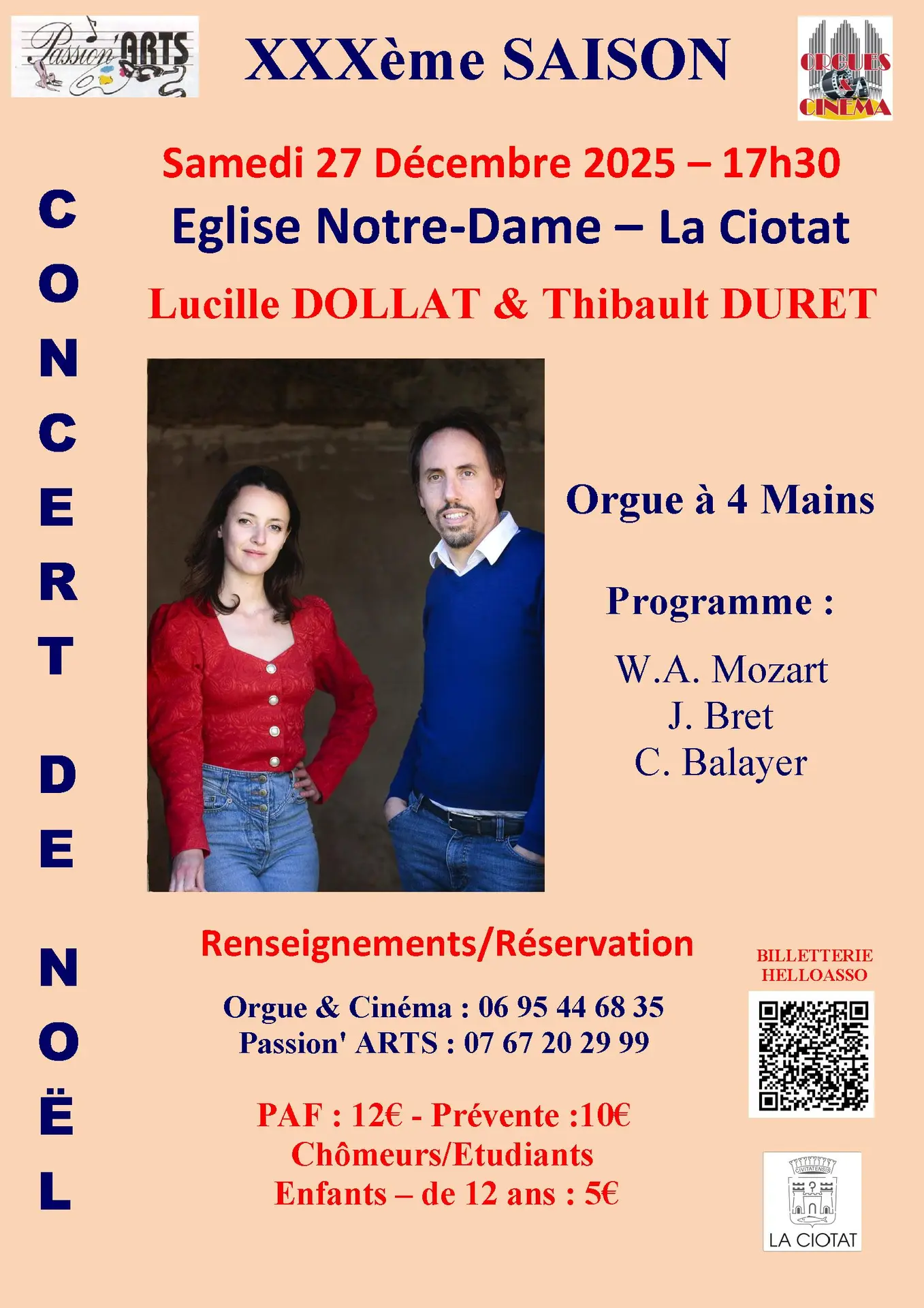 Concert de Noël : Orgue à 4 mains