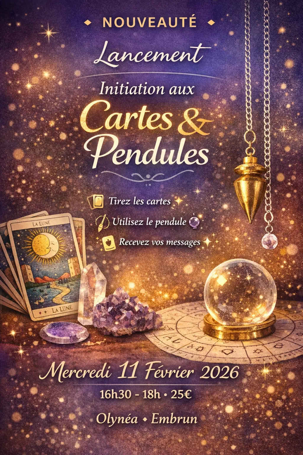 Lancement - Initiation aux Cartes & Pendules Olynéa Energies et Bien Etre 05