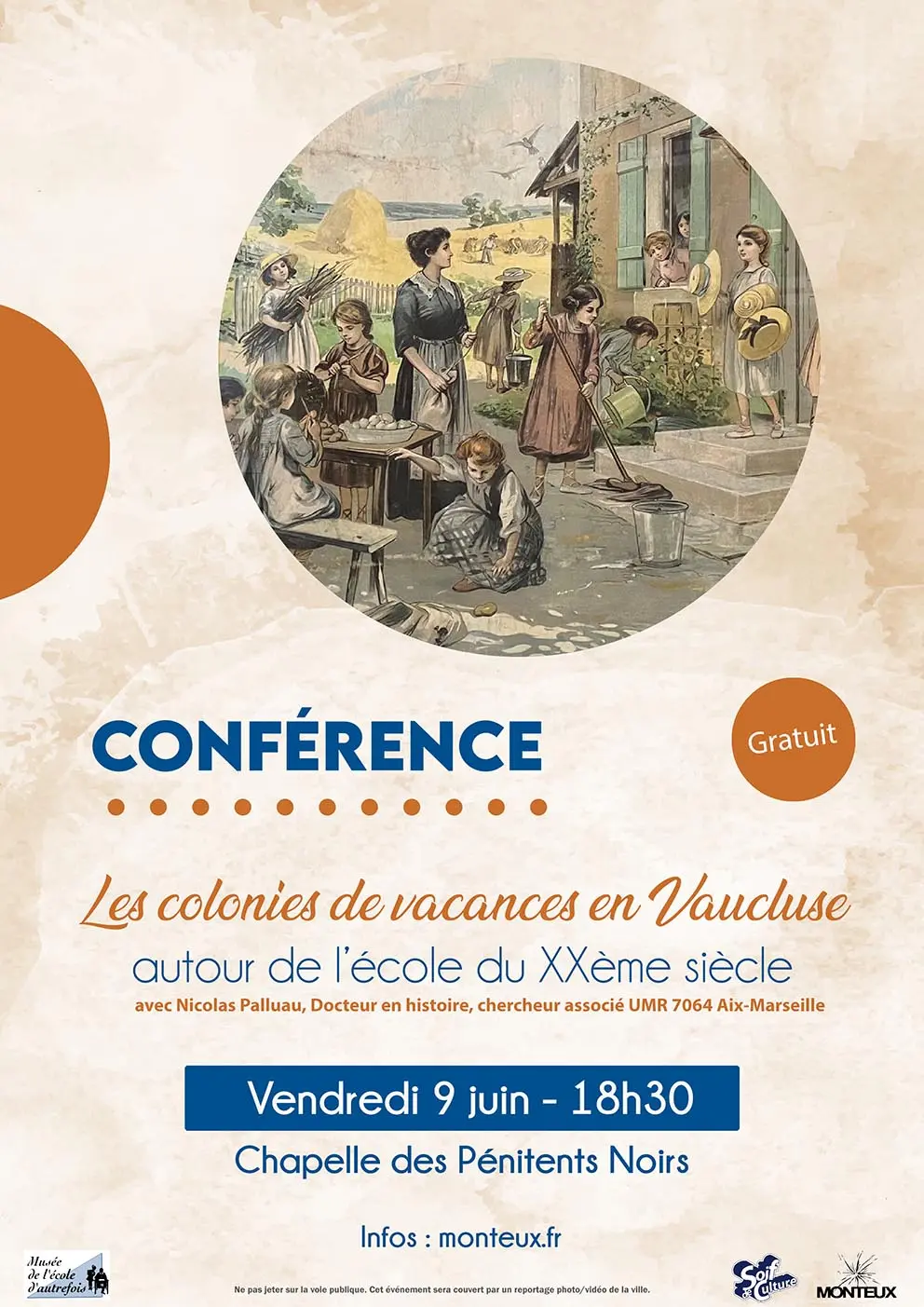 Conférences 'les colonies de vacances en Vaucluse'
