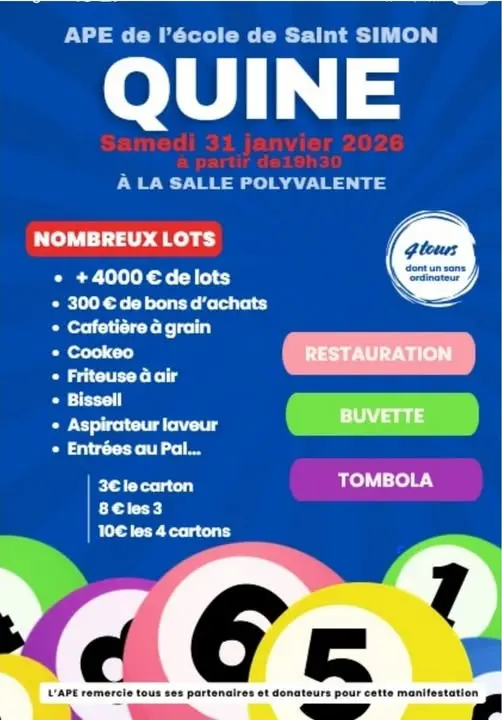 Quine de l'APE de Saint -Simon