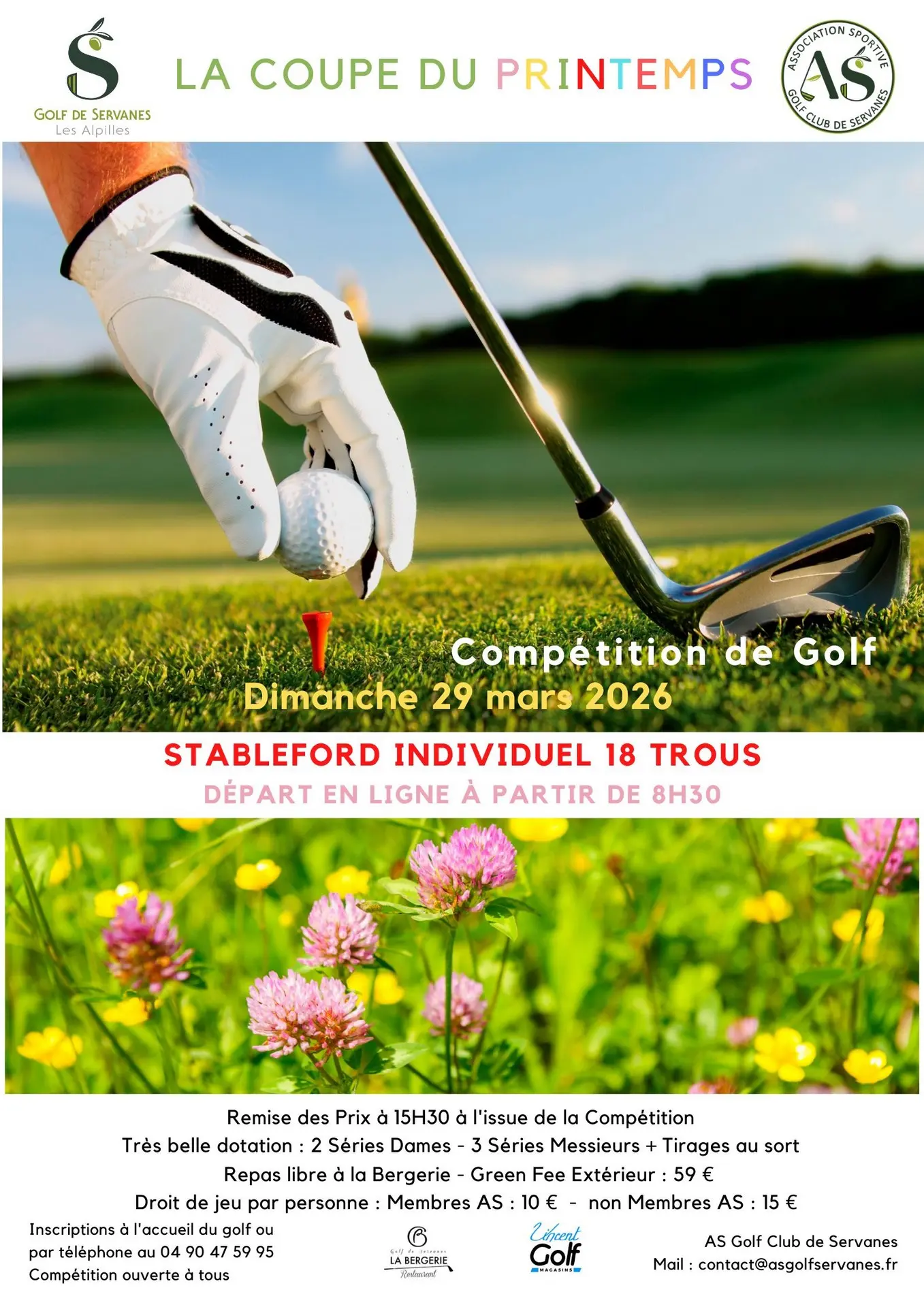Poster ‘Spring Cup’ Golf Tournament in Mouriès 29.03.26