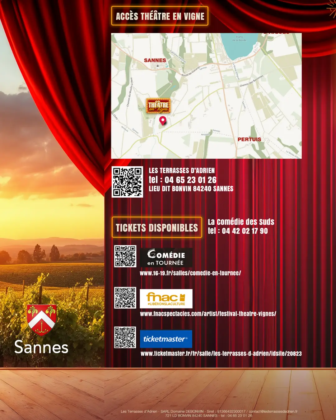 Théâtre en vigne aux Terrasses d'Adrien : LE LACHER DE FADAS_Sannes