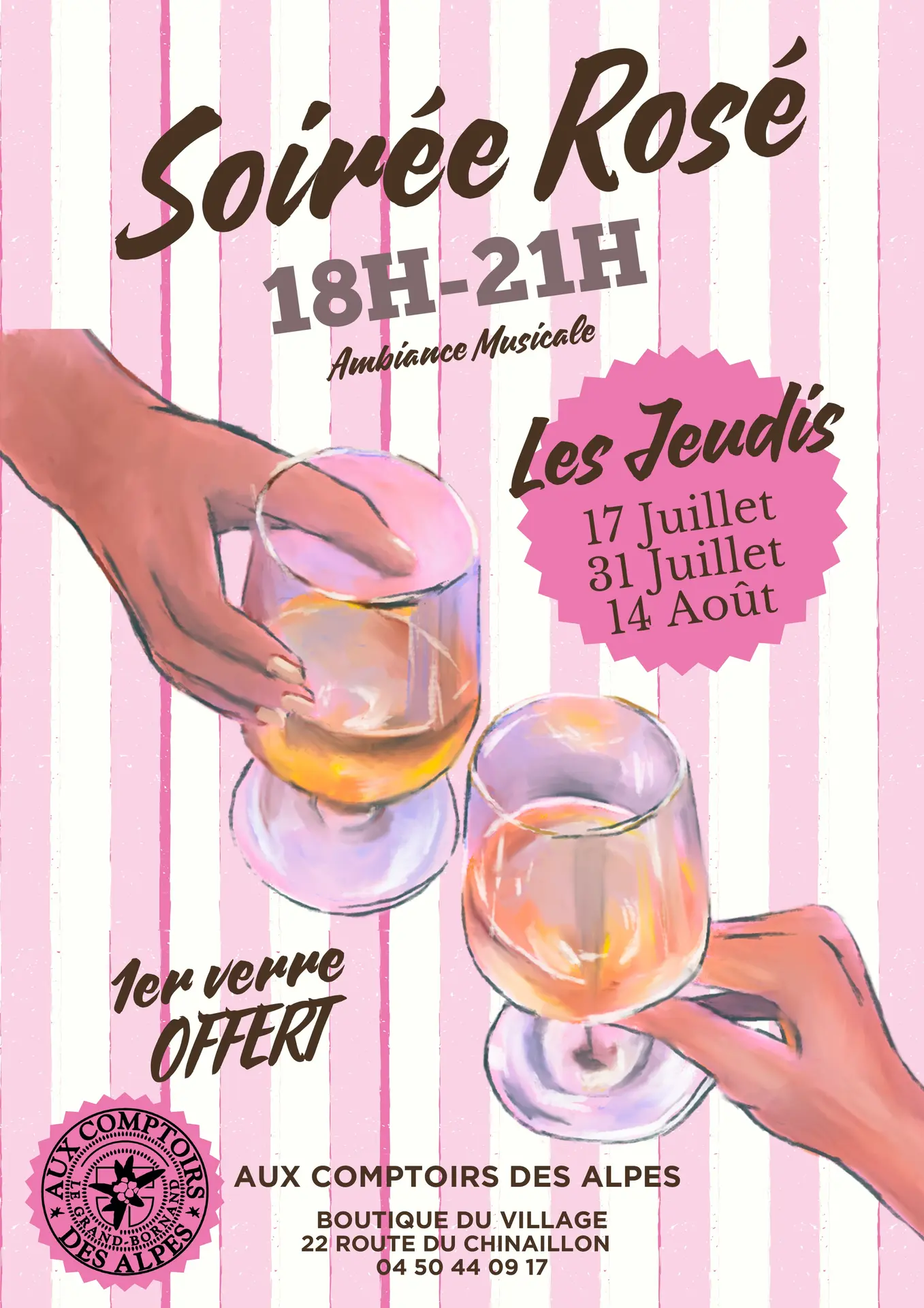 Soirée rosé Aux comptoirs des Alpes_Le Grand-Bornand