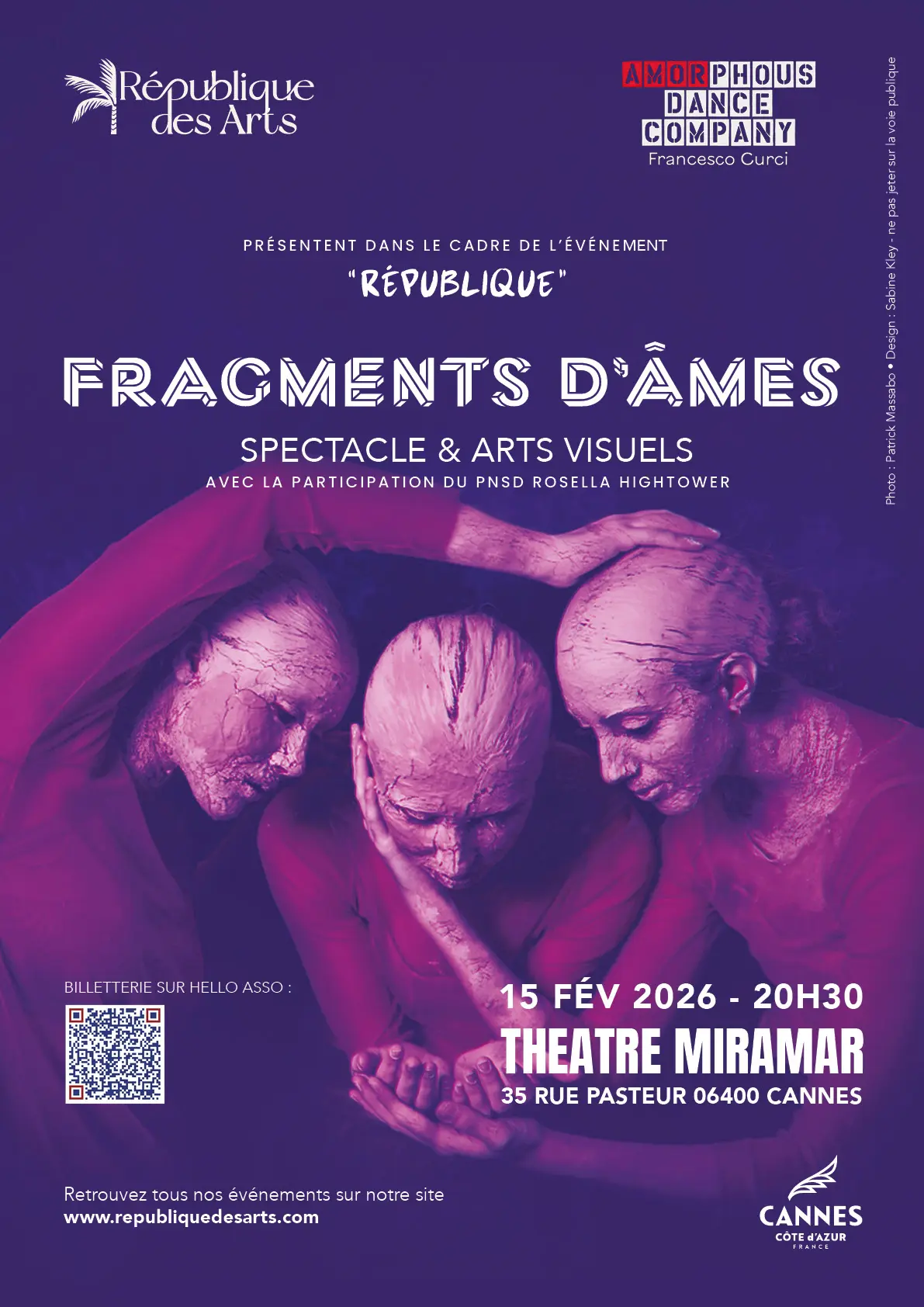 Spectacle de danse Fragments d'âmes de l'Amorphous Dance Company, chorégraphié par Francesco Curci_Cannes