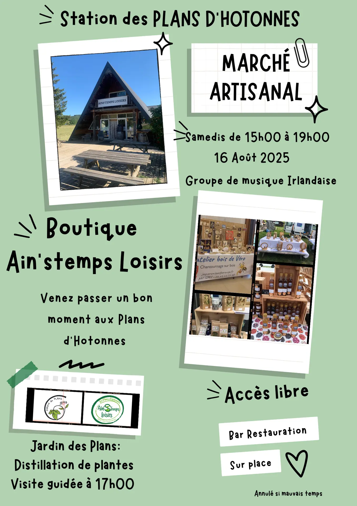 Marchés artisanaux d'été aux Plans d'Hotonnes