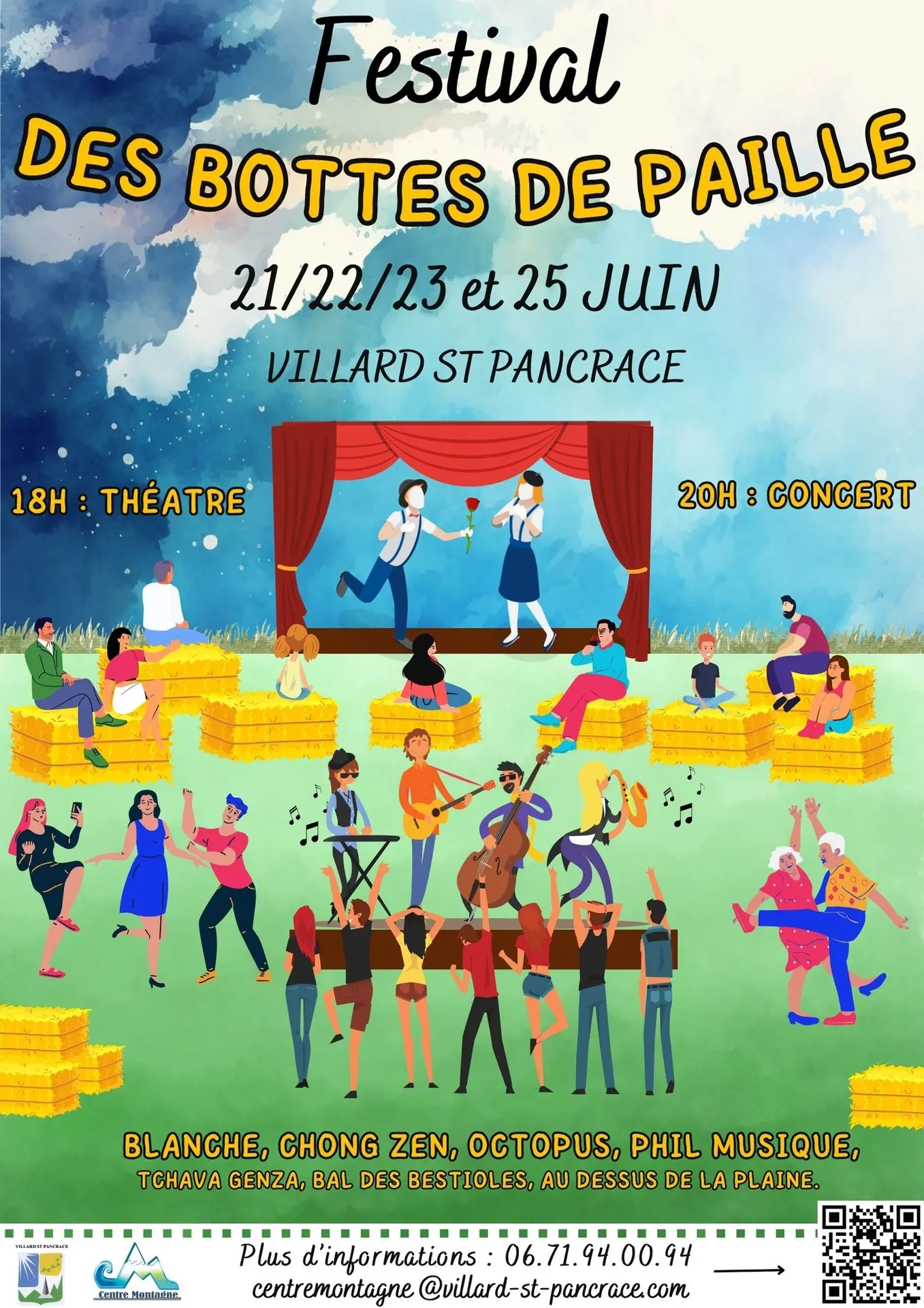 Affiche festival Botte de paille Villard saint Pancrace