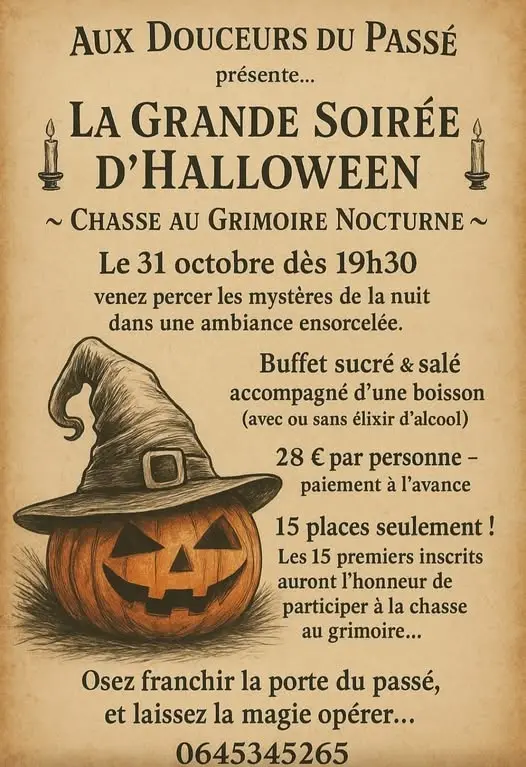 Grande soirée d'Halloween aux Douceurs du Passé à Sutrieu_Valromey-sur-Séran