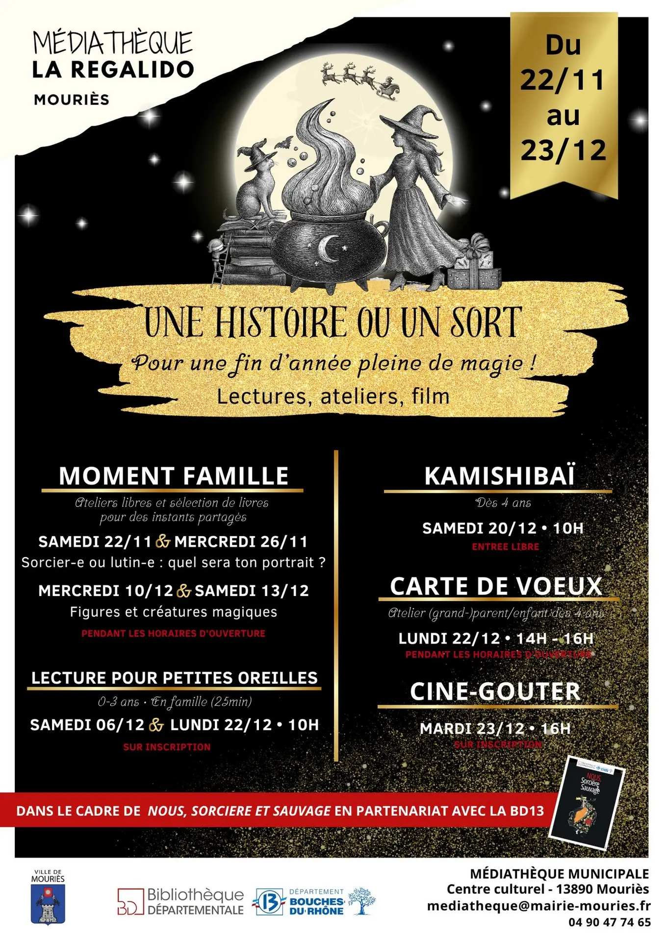 Une histoire ou un sort à la Médiathèque de Mouriès 22.11 au 23.12.25
