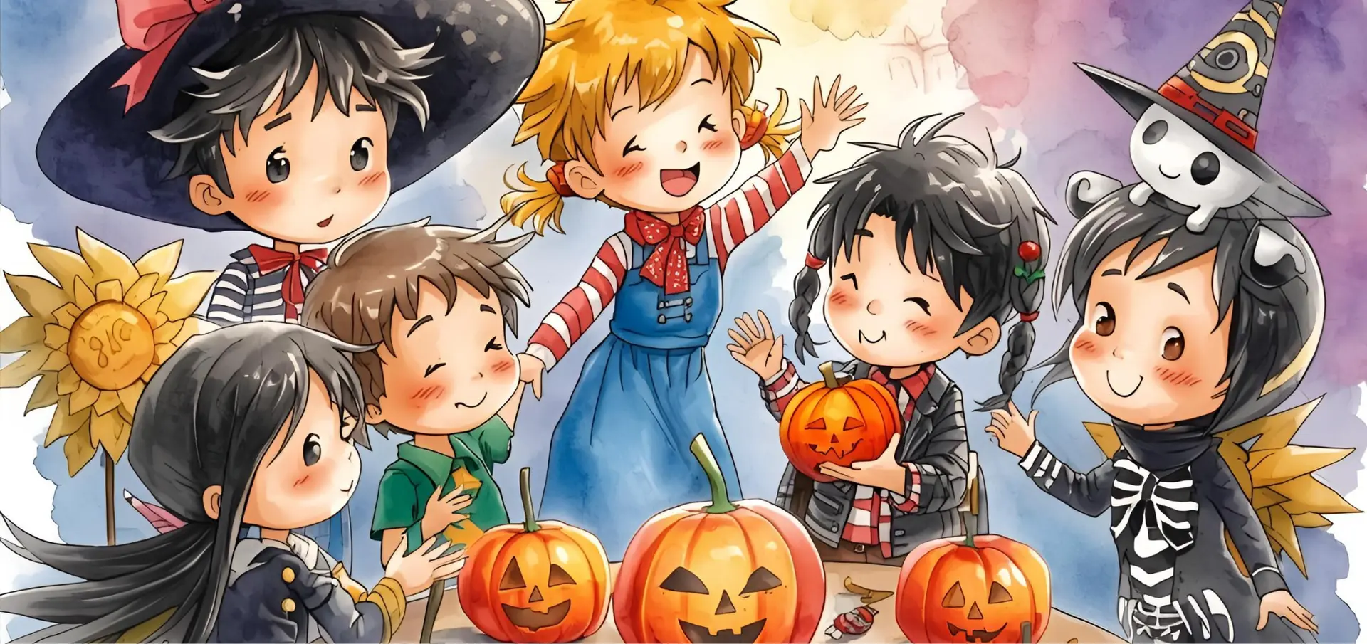 Les enfants fêtent Halloween