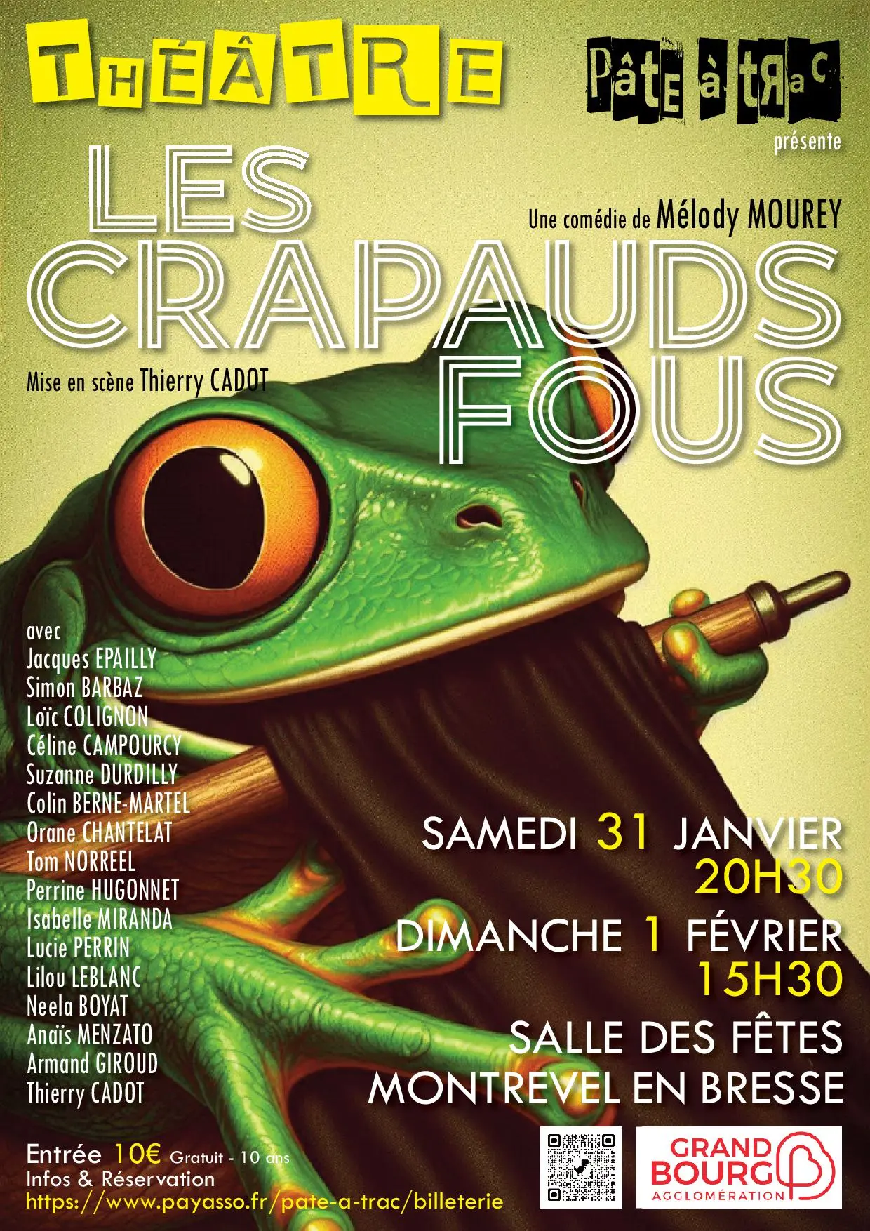 Affiche avec un crapaud