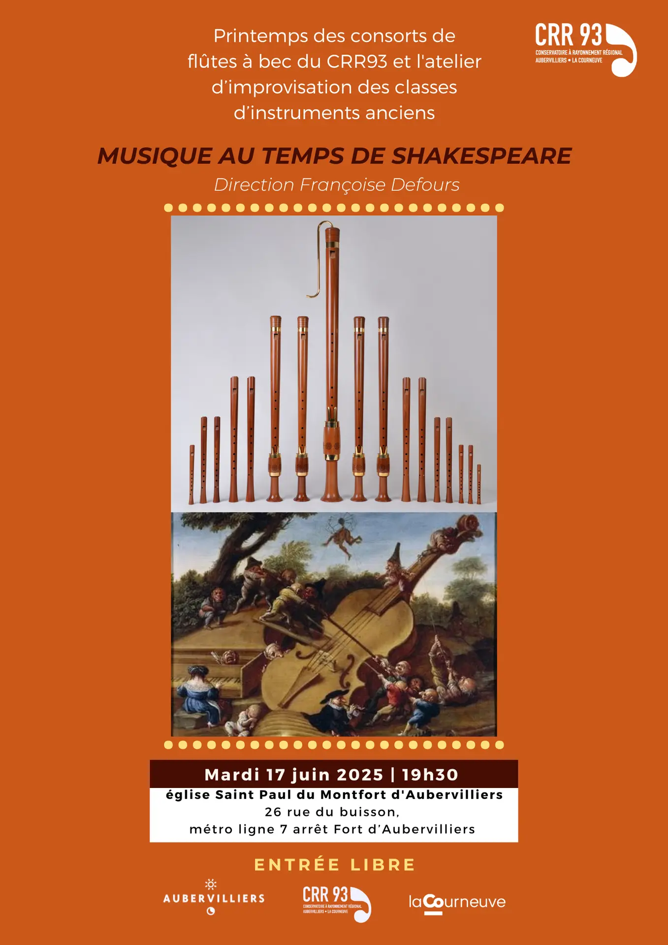 Concert de flûte - Musique au temps de Shakespeare_Aubervilliers