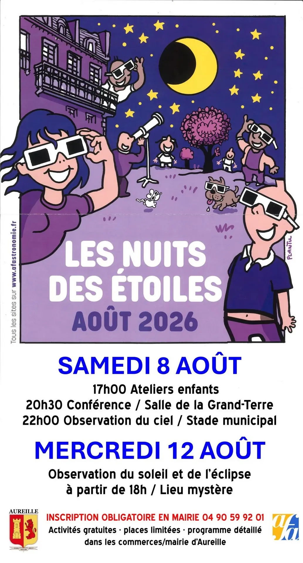 Affiche Les Nuits des Étoiles à Aureille 08.08 et 12.08.26