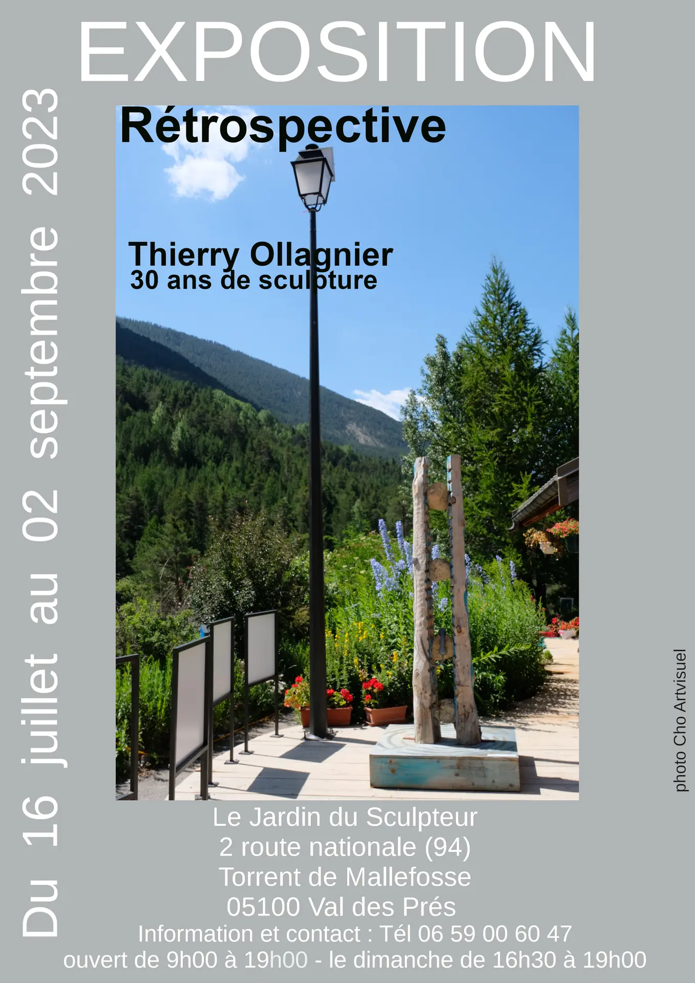 Affiche rétrospective - 30 ans de sculpture avec Thierry Ollagnier