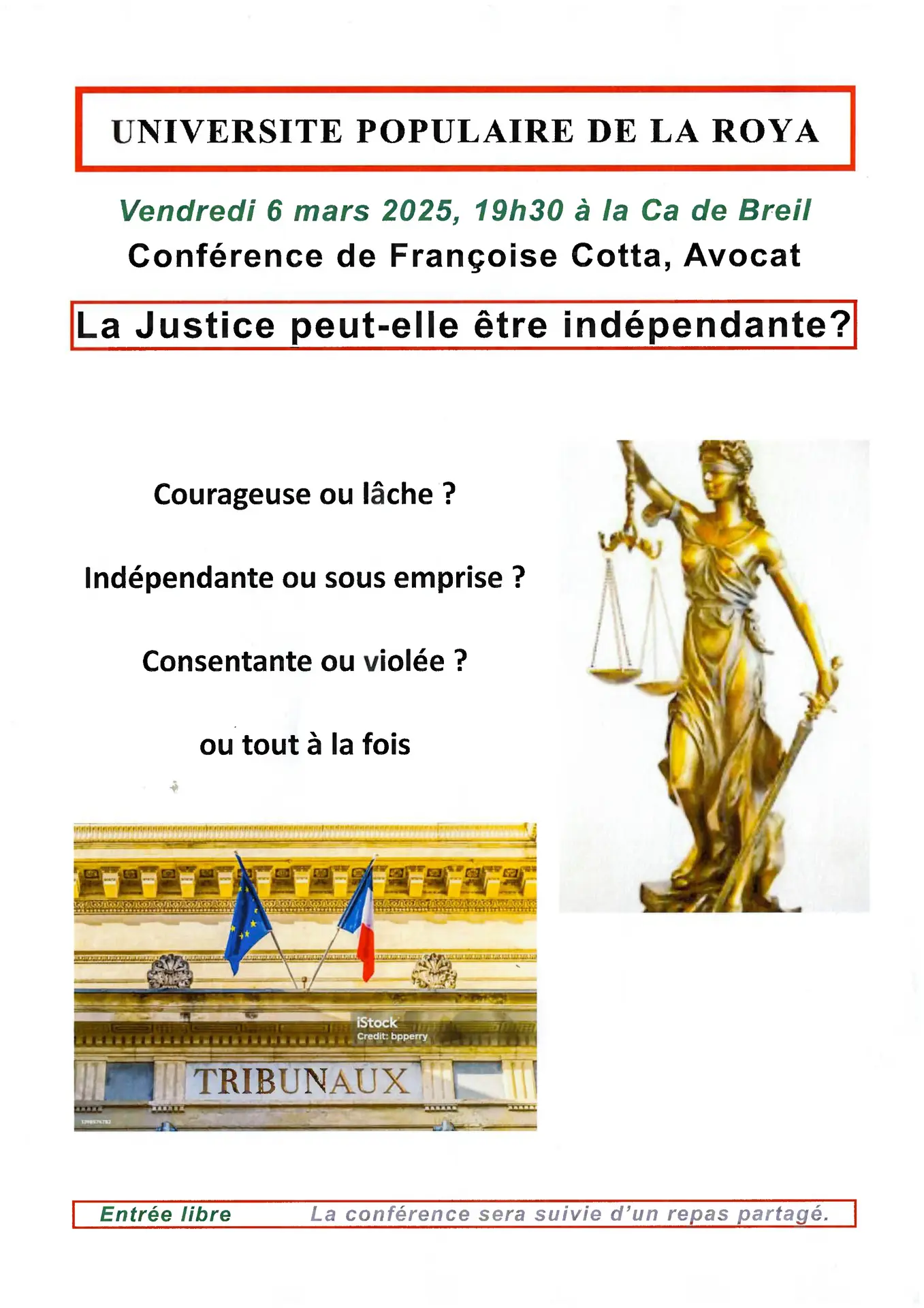Université populaire : la justice peut-elle être indépendante ?