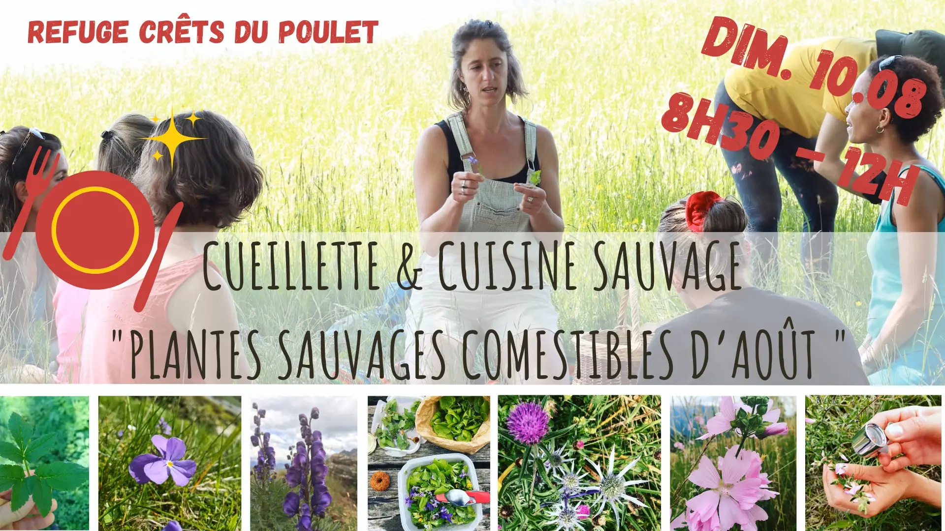 Cueillettes & cuisine sauvage au refuge du Crêt du Poulet - Dimanche 10 août 2025