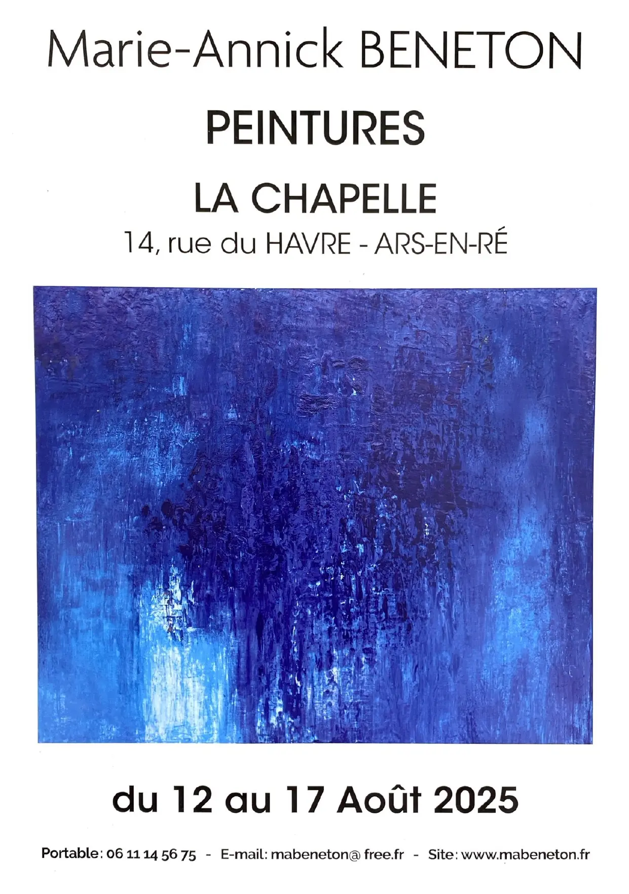Exposition Peintures - Marie-Annick BENETON_Ars-en-Ré
