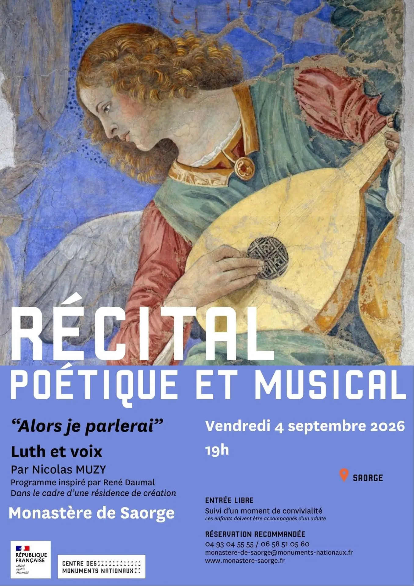 Récital poétique et musical : Alors je parlerai_Saorge