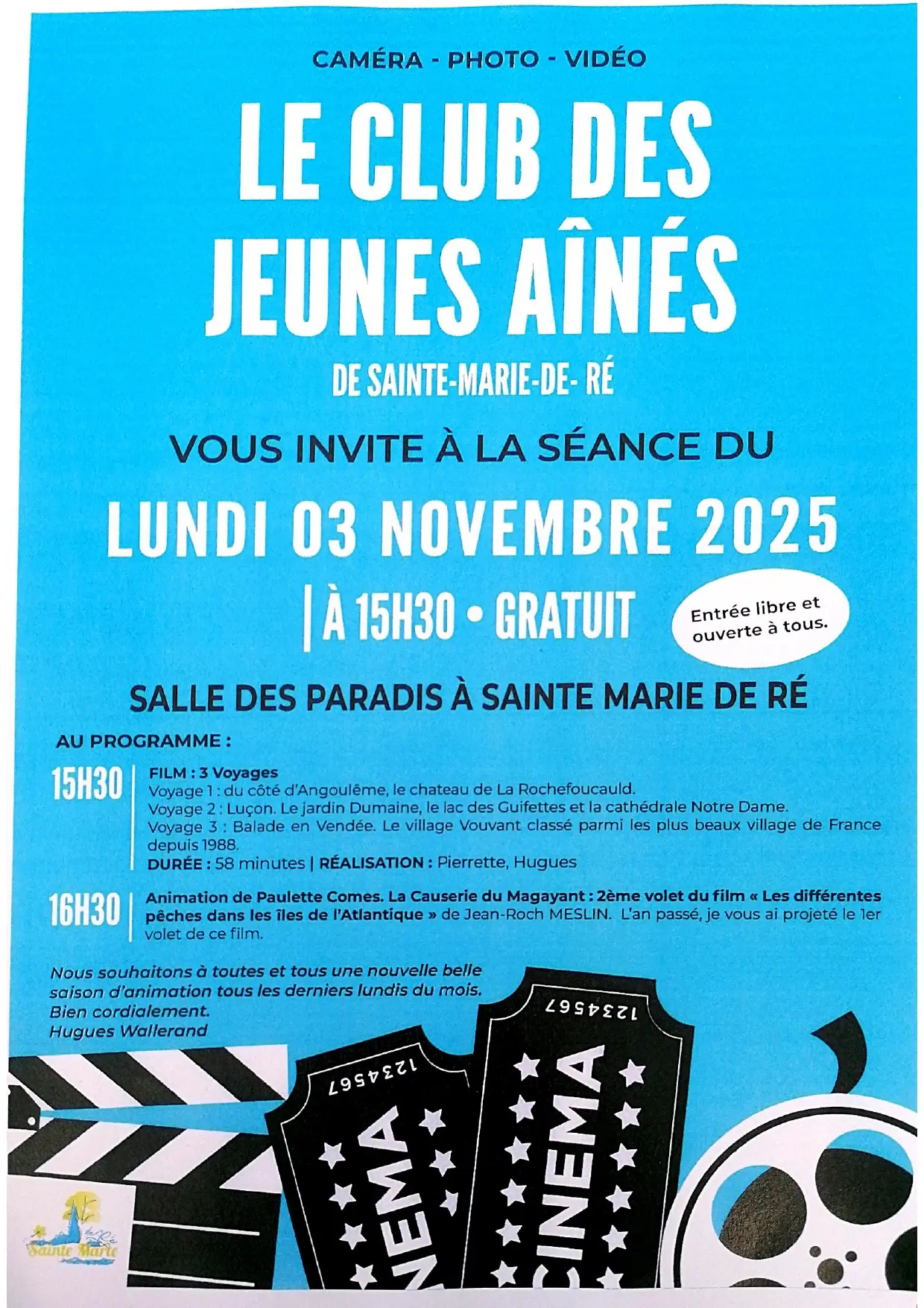Le Club des Jeunes Aînés - Séance de cinéma_Sainte-Marie-de-Ré