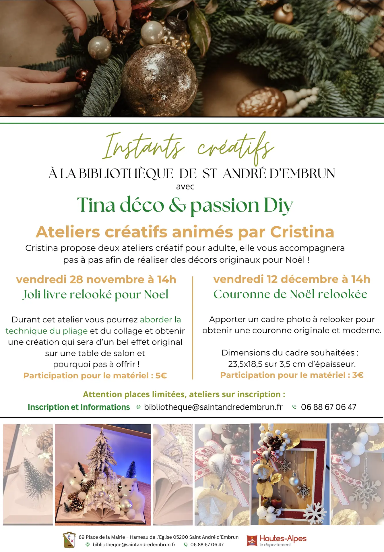 Ateliers créatifs Tina déco & passion Diy